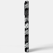 Ouder bladpatroon zwart wit grijs Case-Mate iPhone case (Achterkant / Links)