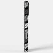 Ouder bladpatroon zwart wit grijs Case-Mate iPhone case (Achterkant / Rechts)