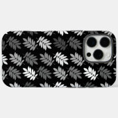 Ouder bladpatroon zwart wit grijs Case-Mate iPhone case (Achterkant (horizontaal))