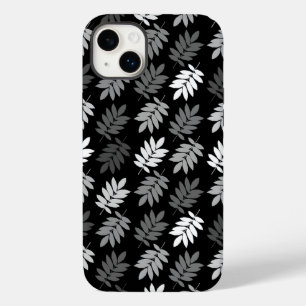 Ouder bladpatroon zwart wit grijs Case-Mate iPhone 14 plus hoesje