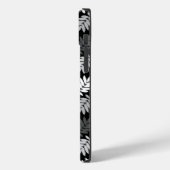 Ouder bladpatroon zwart wit grijs Case-Mate iPhone case (Achterkant / Links)