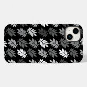 Ouder bladpatroon zwart wit grijs Case-Mate iPhone case (Achterkant (horizontaal))