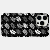 Ouder bladpatroon zwart wit grijs Case-Mate iPhone case (Achterkant (horizontaal))