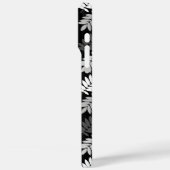 Ouder bladpatroon zwart wit grijs Case-Mate iPhone case (Achterkant / Links)