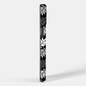 Ouder bladpatroon zwart wit grijs Case-Mate iPhone case (Achterkant / Rechts)