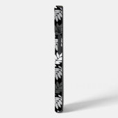 Ouder bladpatroon zwart wit grijs Case-Mate iPhone case (Achterkant / Links)