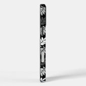Ouder bladpatroon zwart wit grijs Case-Mate iPhone case (Achterkant / Rechts)