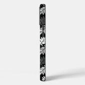 Ouder bladpatroon zwart wit grijs Case-Mate iPhone case (Achterkant / Links)