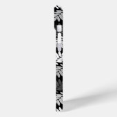 Ouder bladpatroon zwart wit grijs Case-Mate iPhone case (Achterkant / Links)