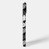Ouder bladpatroon zwart wit grijs Case-Mate iPhone case (Achterkant / Rechts)