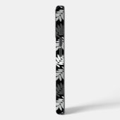 Ouder bladpatroon zwart wit grijs Case-Mate iPhone case (Achterkant / Links)