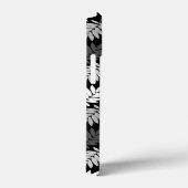 Ouder bladpatroon zwart wit grijs Case-Mate iPhone case (Achterkant / Rechts)