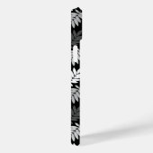 Ouder bladpatroon zwart wit grijs Case-Mate iPhone case (Achterkant / Rechts)
