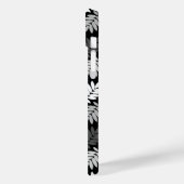 Ouder bladpatroon zwart wit grijs Case-Mate iPhone case (Achterkant / Links)
