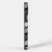 Ouder bladpatroon zwart wit grijs iPhone hoesje (Rechterkant)