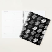 Ouder bladpatroon zwart wit grijs planner (Display)
