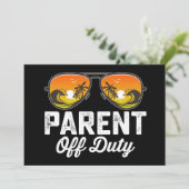 Ouder Buiten Dienst Zonnebril Laatste Dag Van Scho Kaart (Staand voorkant)