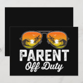 Ouder Buiten Dienst Zonnebril Laatste Dag Van Scho Kaart (Voorkant / Achterkant)