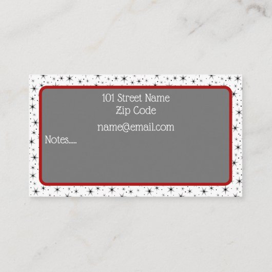 Ouder Contact Visitekaartje (Achterkant)