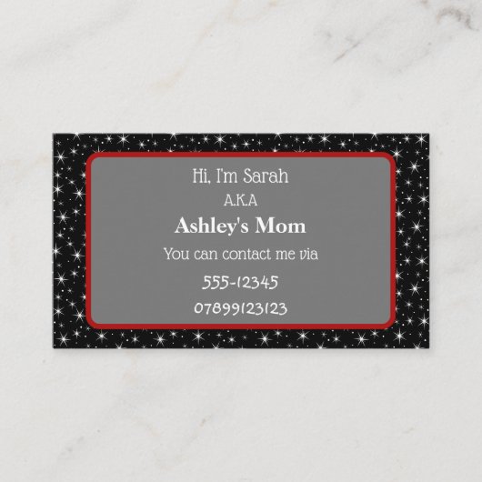 Ouder Contact Visitekaartje (Voorkant)