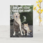 Ouder dan Dirt Birthday Kaart (Gele Bloem)