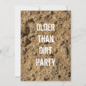 Ouder dan Dirt Birthday Party Invitation Kaart (Voorkant)