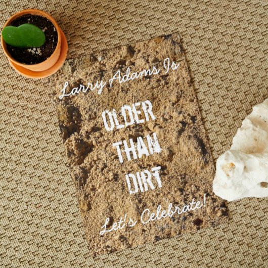 Ouder dan Dirt Birthday Party Invitation Kaart