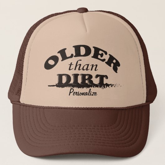 Ouder dan Dirt Birthday Trucker Pet (Voorkant)