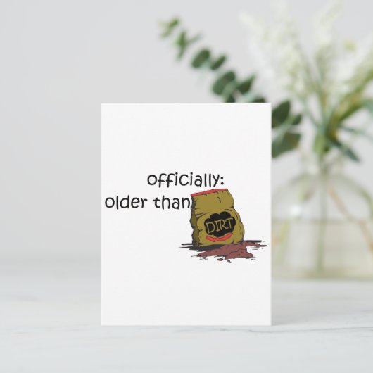 Ouder dan vuil briefkaart (Staand voorkant)