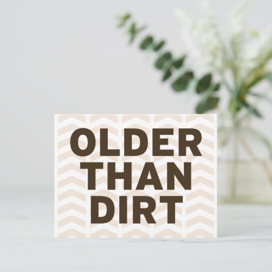 Ouder dan vuil briefkaart (Staand voorkant)