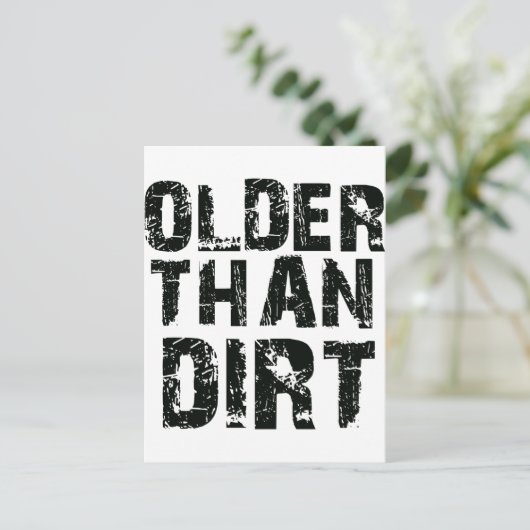 Ouder dan vuil briefkaart (Staand voorkant)