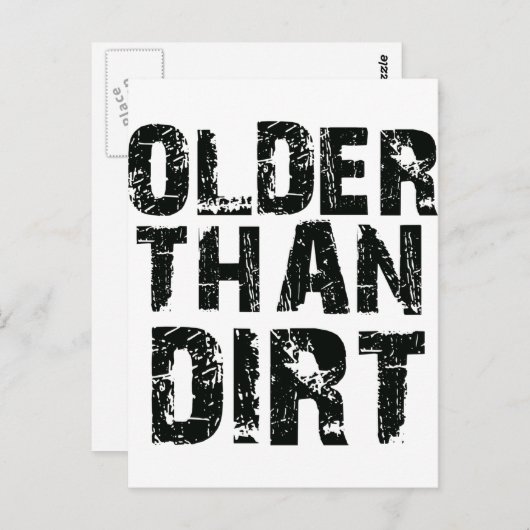 Ouder dan vuil briefkaart (Voorkant / Achterkant)
