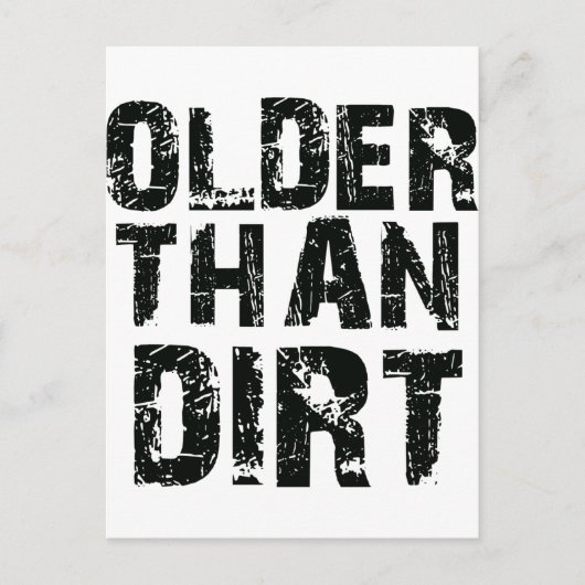 Ouder dan vuil briefkaart (Voorkant)
