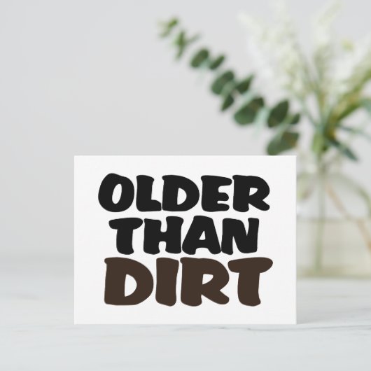 Ouder dan vuil briefkaart (Staand voorkant)