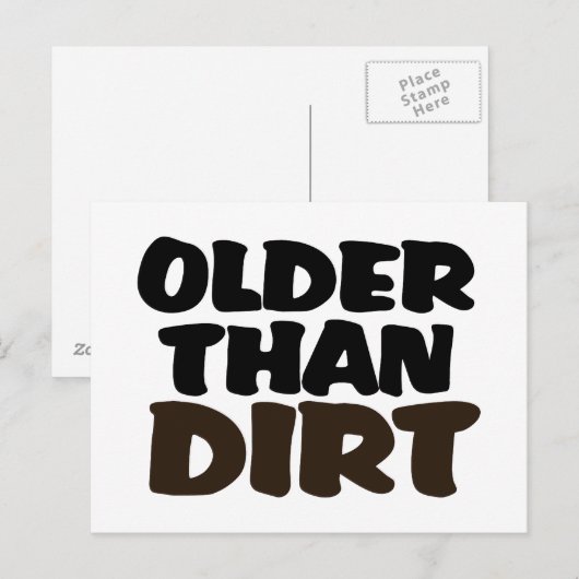 Ouder dan vuil briefkaart (Voorkant / Achterkant)