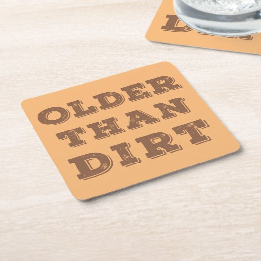 Ouder dan vuil kartonnen onderzetters (Schuin)