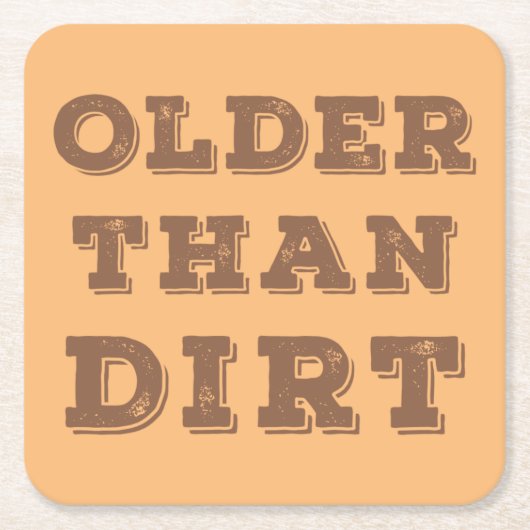 Ouder dan vuil kartonnen onderzetters (Voorkant)