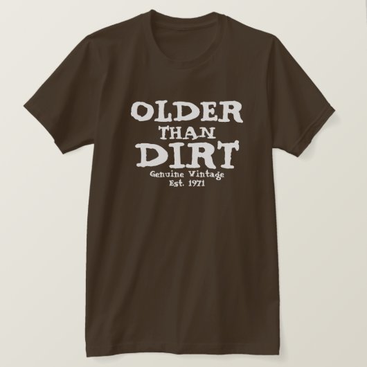 Ouder dan vuil ontwerp T-shirt (Design voorkant)