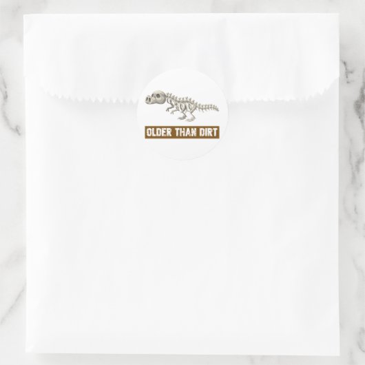 Ouder dan vuil ronde sticker (Tas)