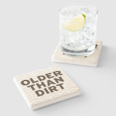 Ouder dan vuil stenen onderzetter (Zijkant)