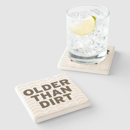 Ouder dan vuil stenen onderzetter (Zijkant)