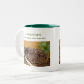 Ouder dan vuil tweekleurige koffiemok (Voorkant links)