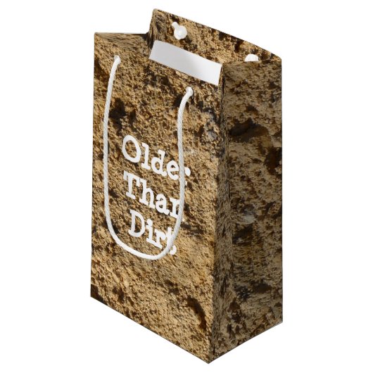 Ouder dan vuilniszak klein cadeauzakje (Voorkant Gekanteld)