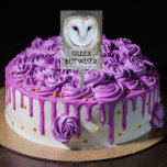 Ouder dan Wiser Barn Owl Funny Birthday Cake Topper<br><div class="desc">Op zoek naar een grappige verjaardagstaart? Hier zie je een foto-afbeelding van een lichtgekleurde Barn Owl,  samen met een gezegde van spreekwoordelijke leeftijd dat luidt: "Ouder maar Wiser". Ik wil zeker wat lachen op het feest!</div>