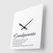 Ouder definitie Elegant Schrift Vierkante Klok (Hoek)