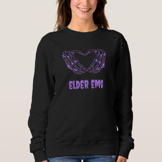 Ouder Emo Gothic Skeleton Hands Paars Gothic Spook Trui