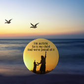 Ouder en kind Autisme Bewustzijn Button