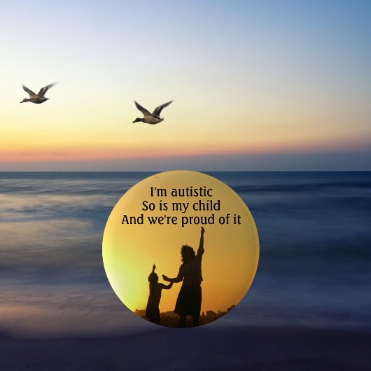Ouder en kind Autisme Bewustzijn Button