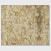 Ouder en vervaagd Victoriaans Roos - Verjaardag Cadeaupapier (Vlak)