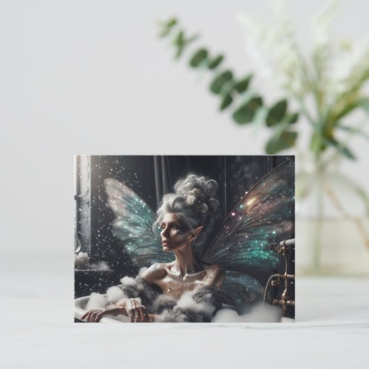 Ouder Fairy Verveeld in het Bad Briefkaart (Staand voorkant)